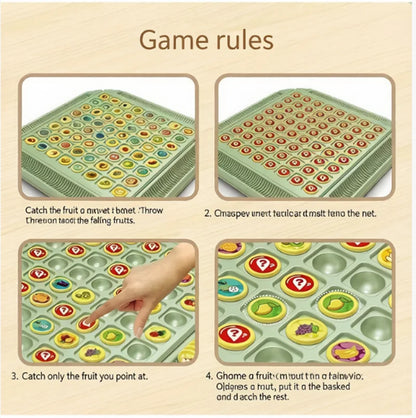Game for Kids Flip Find Fruit Cards, Interactive Family Board Game for Parent-Child Bonding, Focus Training Early Learning Toy