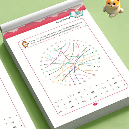 Focus Skills Workbook for Kids,32 Pages Visual Attention Exercises,Preschool Early Learning Material to Boost Concentration