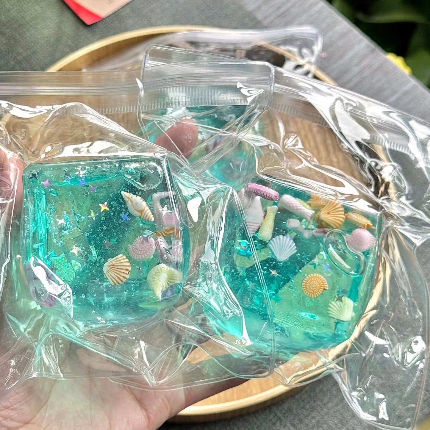 Adult Squishy Ocean Stress Balls Autism Sensory Toys for Stress And Anxiety Relief Maltose Water Ball Fidget Toys Bulk Gift