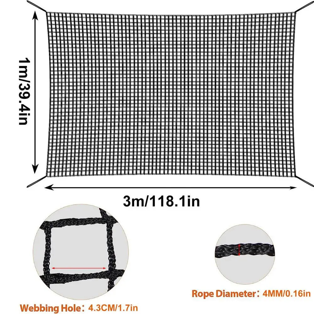 1*3m/2*3m Kids Playground Play Safety Net Outdoor Climbing Cargo Net Children Obstacle Course Double Layers Backyard Safety Net