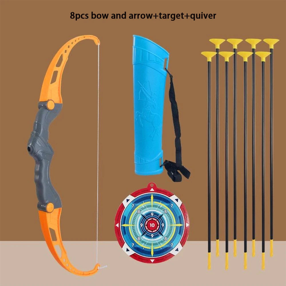 Kids Bow and Arrow Set Outdoor  Archery Toys Set for Kids Ages 4-8 8-12 with Suction Cup Arrows For Kids Adult Stress Relief