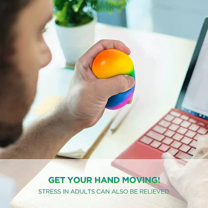 Creative Stress Relief Balls Colorful Squeeze Ball Water Bead Decompression Fidget Toy for Kids Adults Anxiety Autism ADHD