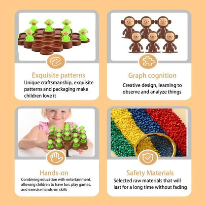 1PC Creative Balancing Tree Toy Digital Monkey Balance Scale Educational Number Board Game Adult Learning  Party Toys