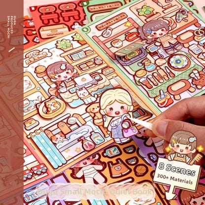 Creative Multicolor Occupation Quiet Book 2.5D 8 Kind Scene Miniature Scene Stickers Hands Training Paper Puzzle Sticker Toy