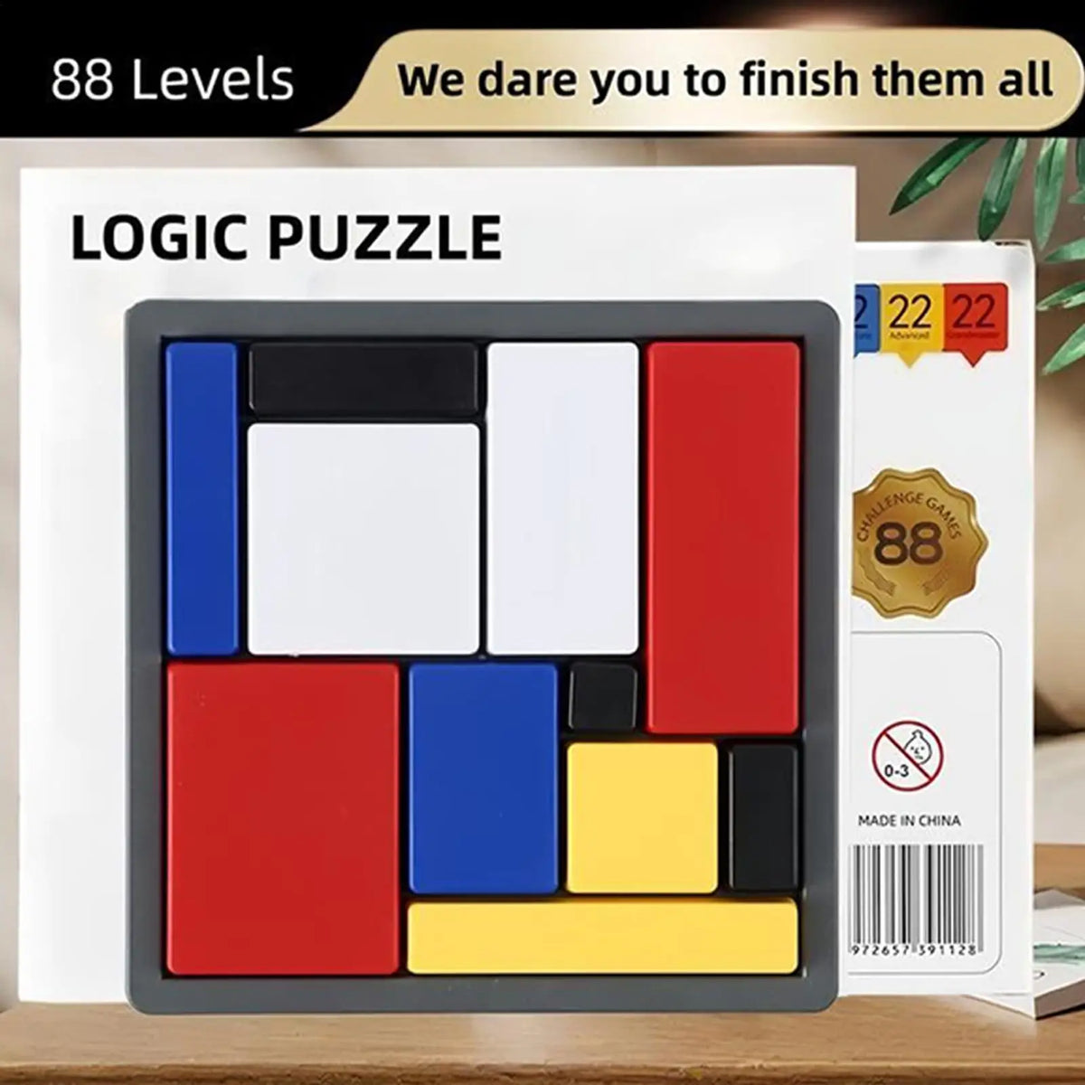 Logic puzzle, logic thinking training, building block games, puzzle blocks, interactive intelligence development, for Kids Adult