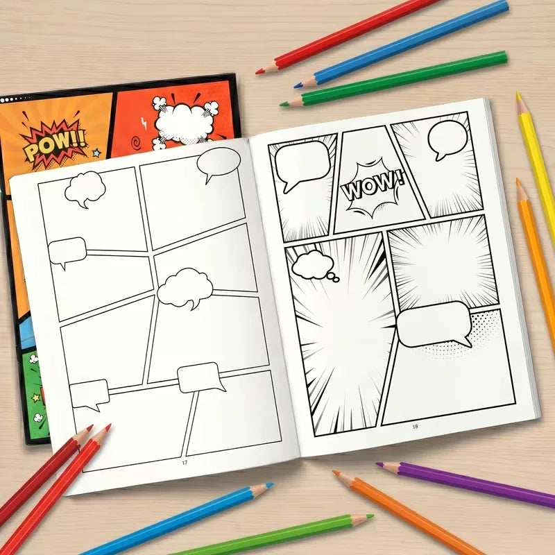 Blank Comic Book for Kids & Adults: Draw Your Own Comics Creative Fun