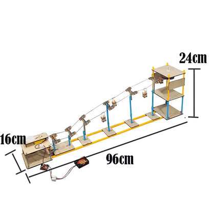 Sightseeing Cable Car Systerm Model Kids Science Toy Technology Physics Bricks Kit Learning Educational Toys for Children