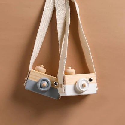 Creative wooden camera (with lanyard), home décor ornament, educational toy for first birthday celebrations, ideal for role-play