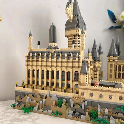 6369pcs Creative Magic Castle Building Blocks with Light STEM Educational Toy DIY Model Kit Desktop Decoration Gift for Kids