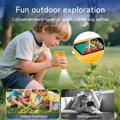 Digital Microscope for Kids 1000X Handheld 4K 2.0" Screen Handheld Rechargeable Mini Pocket Educational Science Toy for Children