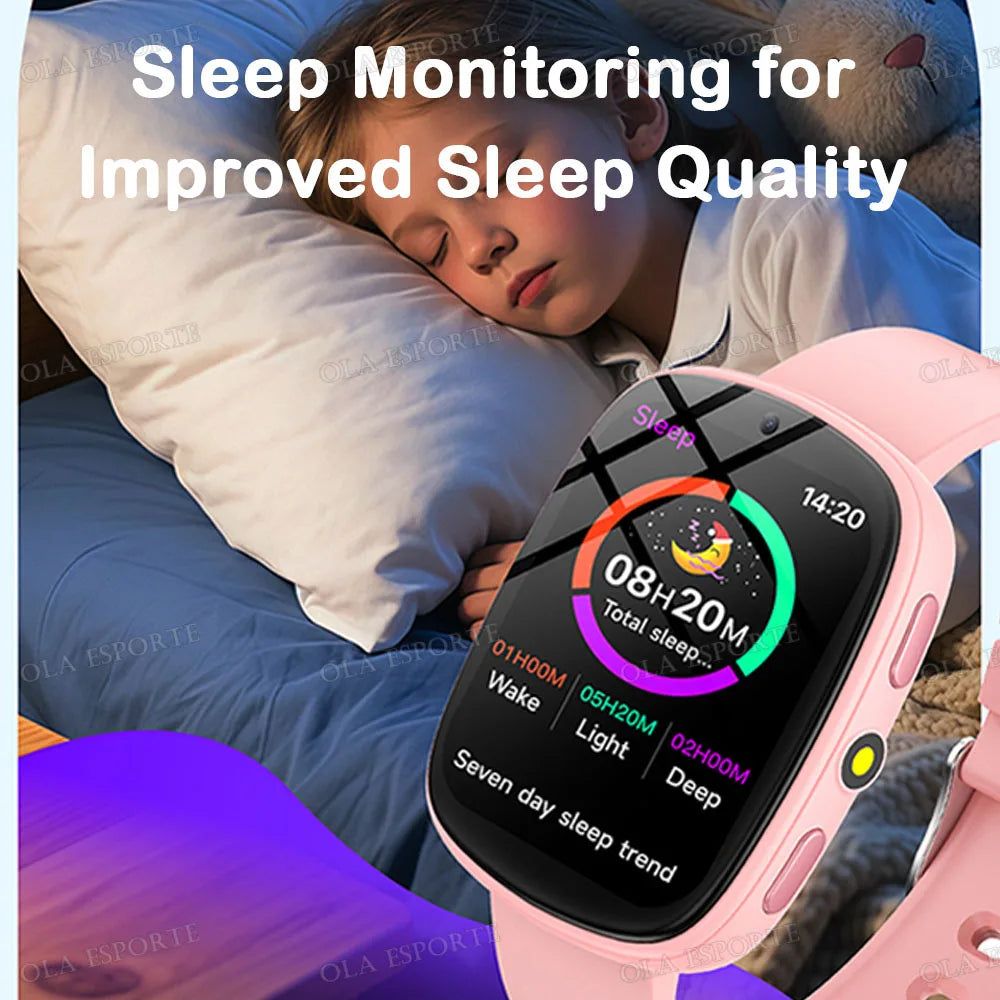 Kids Smart Watch Multiple Games HD Camera LED Flashlight Alarm Clock Calculator Sleep Monitoring Children's Smartwatch Gift HT30