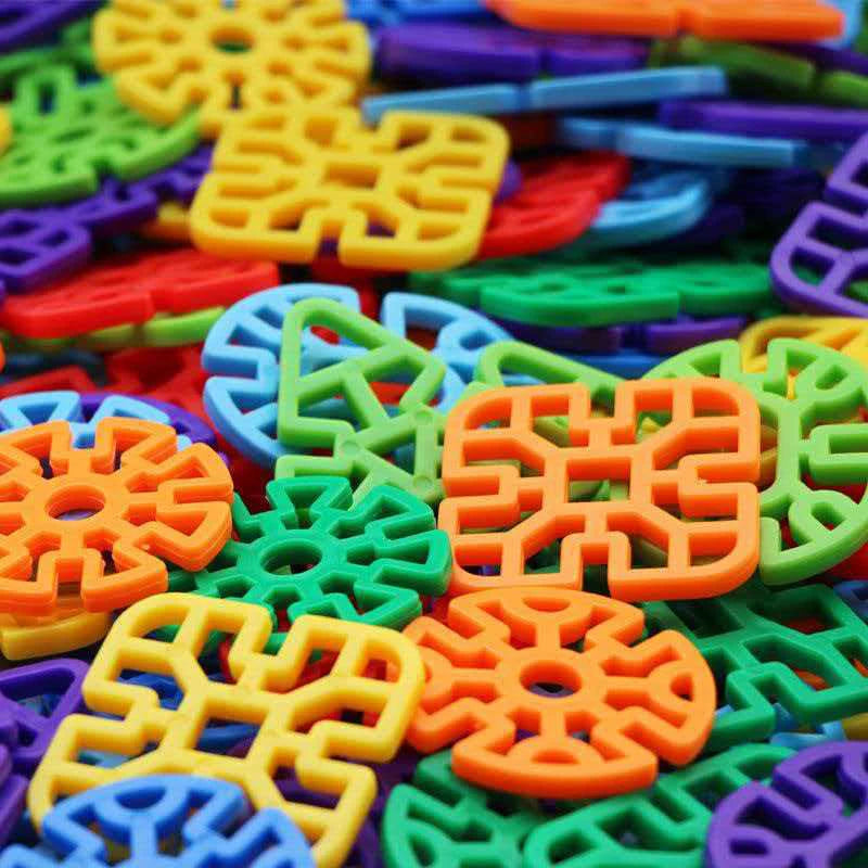 Montessori Geometric Shapes Interlocking Building Blocks for Kids Fun and Educational Gifts Creative Construction Toys