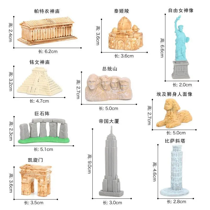 Montessori Math Toy Simulation Building Model Human Body Instrument Vegetable Pyramid Architecture Educational Toy for Children