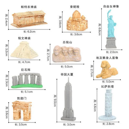Montessori Math Toy Simulation Building Model Human Body Instrument Vegetable Pyramid Architecture Educational Toy for Children