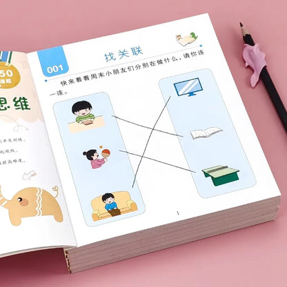 Pen Control Training Kids Brain Early Education Book for Kids 2-7 Years Mathematical Book Animals Drawing Painting