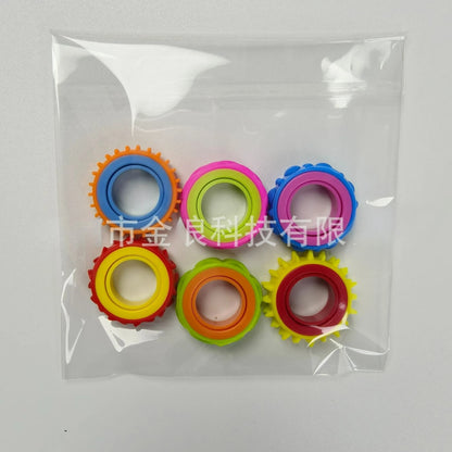 New Fidget Toys - Silicone Sensory Fidget Rings for Adults Teens Massager Stress Relief Relax Fidget Toy for Autism Anxiety