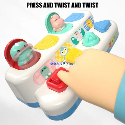 Q0KB Creative Popup Activity Box Learning Toy For Toddler Safe Interactive Play Color Matching Fine Motor Skill Exercise Toy