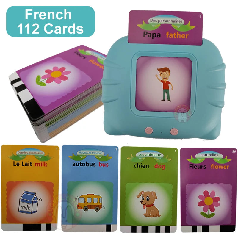 Kids Montessori Toys English Learning Card with Children Stories in Spanish Russian Alphabet French - Educational Teaching Tool