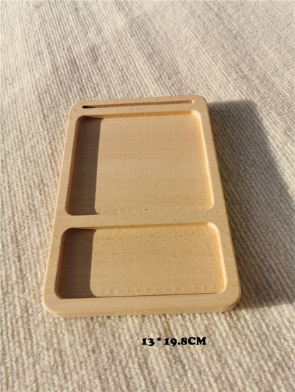 Montessori Toys Wooden Learning Tablet with Chalks Divided Trays Simulation Animals Matched English Study Cards