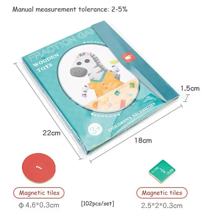 Magnetic Fraction Puzzles for Math Mastery Montessori Enlightenment with Fun Arithmetic Teaching Aid Cognitive Educational Toys