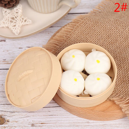 1 SET Fidget Sensory Toy Steamer Of Steamed Stuffed Bun Autism Special Needs Stress Reliever Stress Soft Relieve Toy