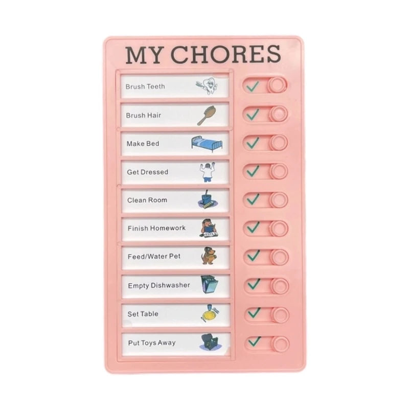 Daily Routine Chart For Kids Reusable Time Management Board Visual Schedule Board Daily Chore Checklist Board 12x20cm