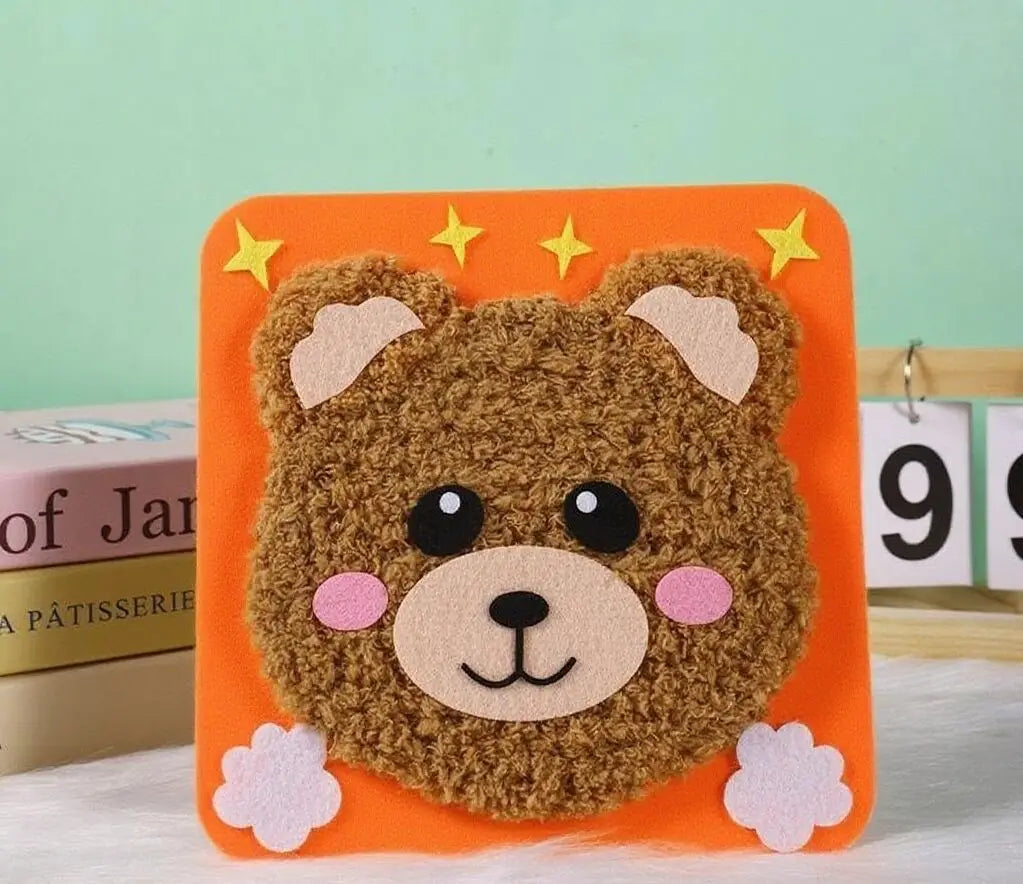 First Sewing Kit for Beginner Kids Arts Crafts DIY Embroidery Projects Animal Dolls Set Gift for Girls Boys Learn to Sew Felt Cr