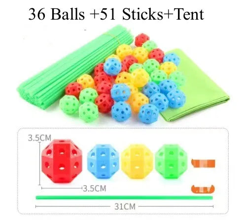 DIY 3D House Toys For Kids Construction Forts Building Kits Creative Castles Tunnels Playhouses Educational Gift For Childrens
