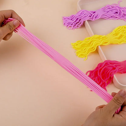 Kids Autism Vent Toys Sensory Toys Stress Relief Tpr Soft Rubber Lala Le Creative Decompression Spaghetti Coloured Stretchy Rope