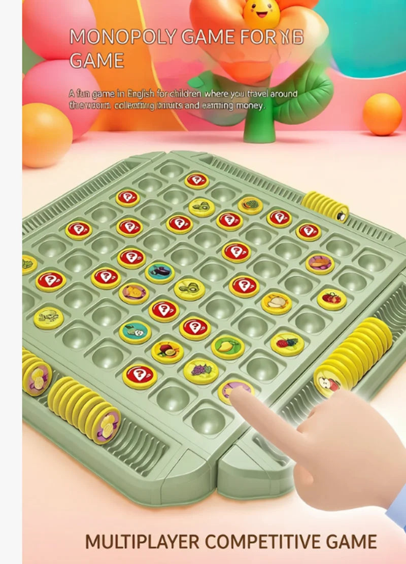 Game for Kids Flip Find Fruit Cards, Interactive Family Board Game for Parent-Child Bonding, Focus Training Early Learning Toy
