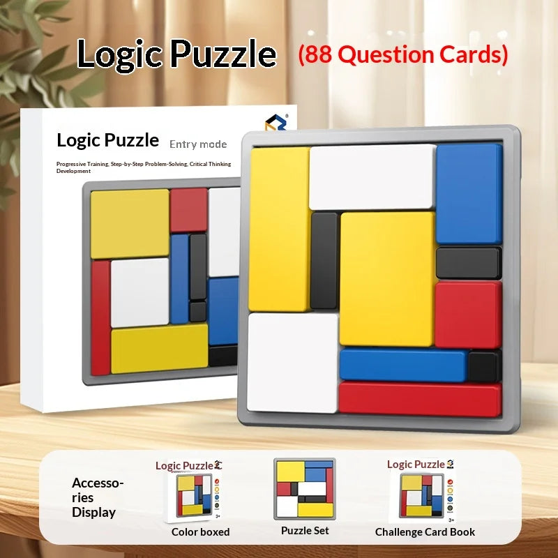 Logic puzzle, logic thinking training, building block games, puzzle blocks, interactive intelligence development, toys