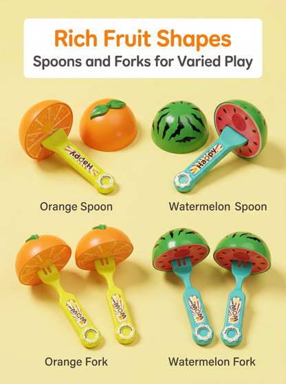 Creative Pretend Feeding Toy Set Simulation Kitchen Set Kids Fruit Cutting Role Playing Game Toys Interactive Party Games Christ