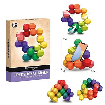 Rainbow Infinity Sensory Ball ADHD Anxiety Autism Fidget Toys for Kids Stress Relief Gifts Airplane Car Travel Calm Down