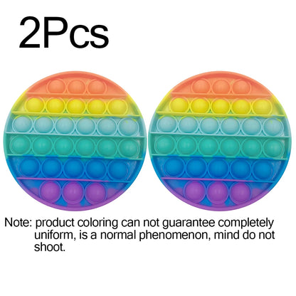 2Pcs Hot Push Bubble Fidget Toys Sensory Autism Special Needs Stress Reliever Squeeze Decompression Toy Fidget Toys For Kids