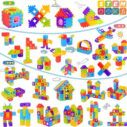 Kids House Building Blocks STEM Educational Toys Creative Construction Play Set for Children Interactive Parent-Child Activity