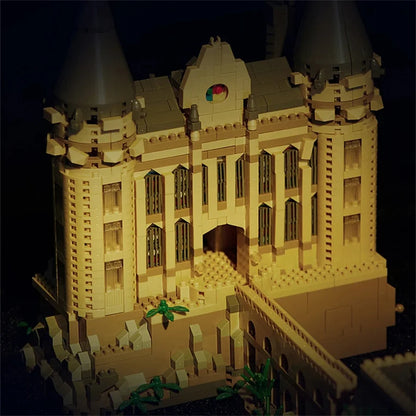 6369pcs Creative Magic Castle Building Blocks with Light STEM Educational Toy DIY Model Kit Desktop Decoration Gift for Kids