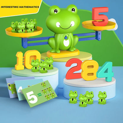 Frog Digital Balance Math Toys for Children Kindergarten Student Early Education Enlightenment Mathematical Teaching Aids Christ