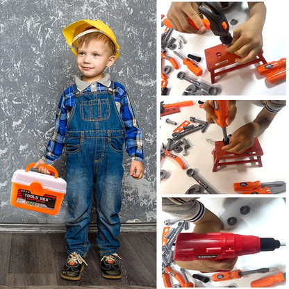 Kids Tool Set Toys 38/41/42 PCS Pretend Play Repair Construction Tool Kit for Toddlers Educational Learning Toys Boys Girls Gift