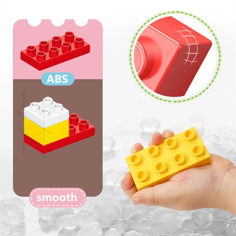 46pcs/set Creative Farm Series Large Particle Building Blocks Kindergarten Early Education Puzzle Toys For Kids Christmas Gifts