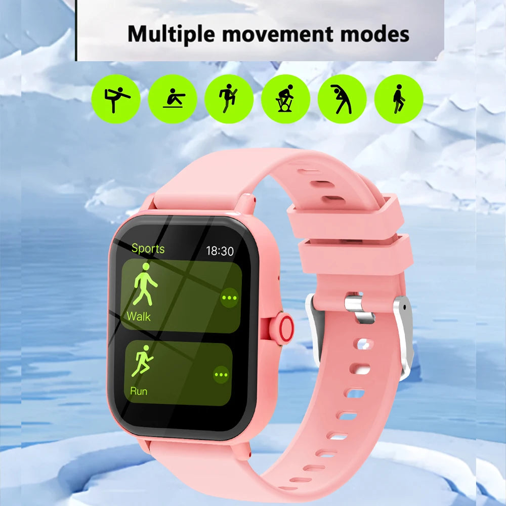Smart Watch Kids 1.83''HD Screen Multi-mode Sport Fitness Tracker Smartwatch Camera Music Control Bluetooth Call Boys Girls Gift