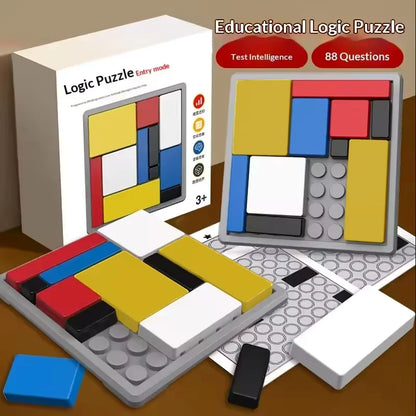 Logic puzzle, logic thinking training, building block games, puzzle blocks, interactive intelligence development, toys