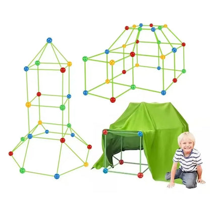 New Arrival Hot Children Indoor Creative Construction Tunnel Castle Play Set Tents Building Play Houses Kids DIY Tent Toys