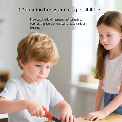 Reliable- Cardboard Tools for Kids with Cutter &Tool Box, 150 PCS Cardboard Construction Kit for Family & Team Activities