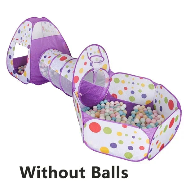 Portable 3 In 1 Kids Play Set Tent Ball Pit Crawling Tunnel Ball Pool Playpen Yard Room Indoor Playground Gift Toy For Children