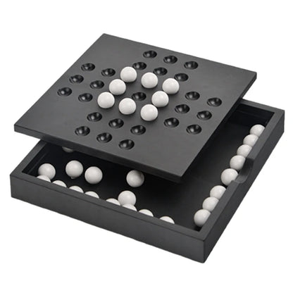 Kids and Adult Board Game Puzzle Toy Single Player Strategic Checkers Board Game for Intellectual Development 24BD