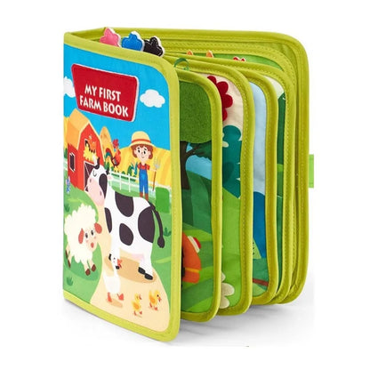 Farm Animal Story Montessori Toys Felt Life Skills Matching Early Education Felt Book Quiet Book Early Education