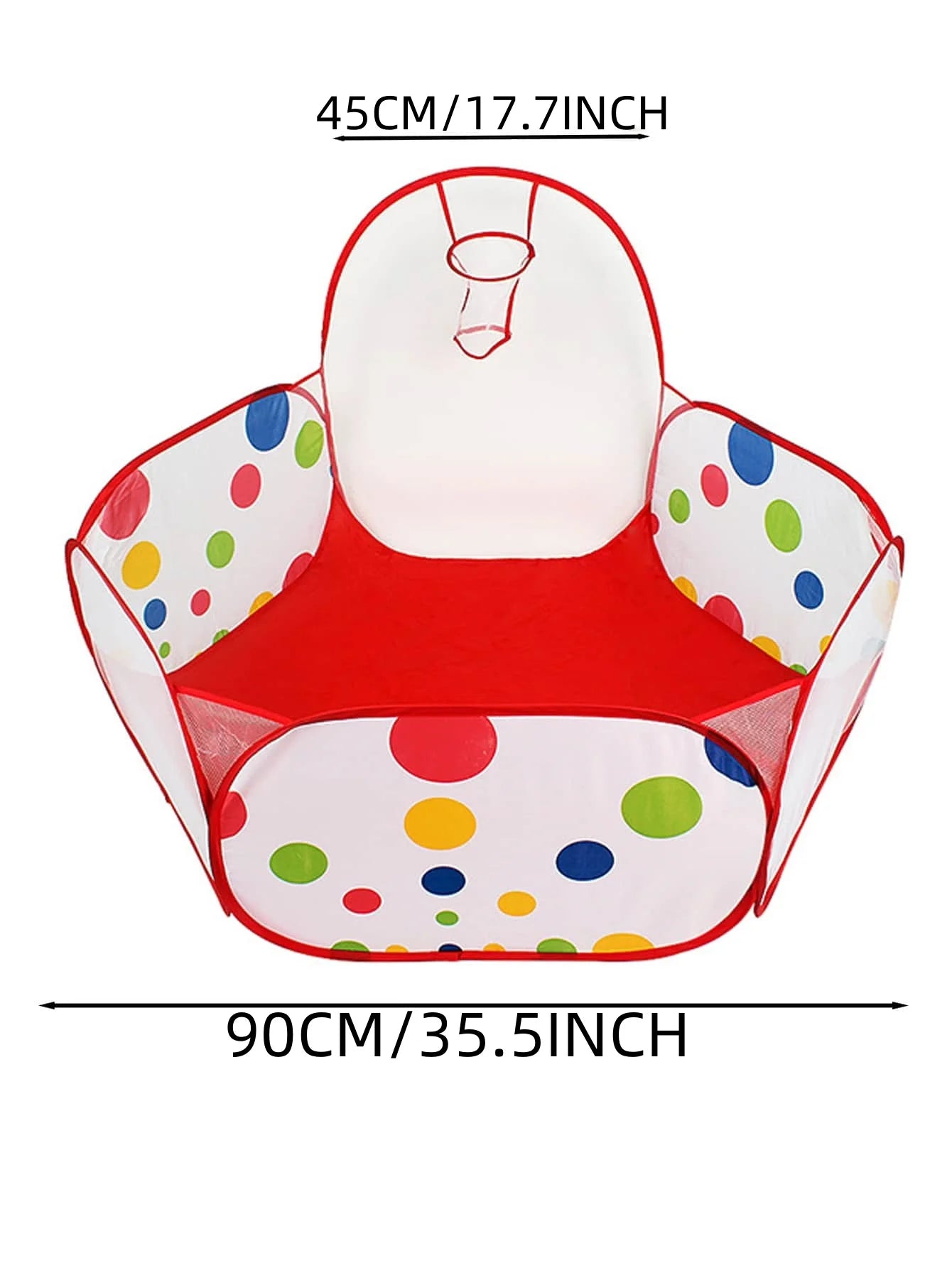 Children's Ocean Ball Pool with Basketball Hoop Play Tent Playhouse with Basketball Hoop for Boys Girls Kids (Excluding Ball)