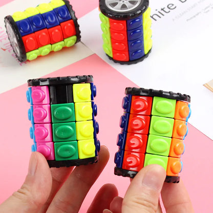 Creative 3D Interest Rotating Sliding Magic Cube Color Desk  Decompression Puzzle  Child Puzzle Toy Parent-child Prop Gift