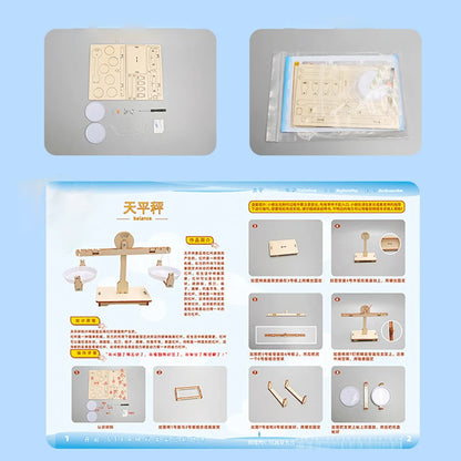 Montessori Educational DIY Wooden Balance Scale Math Learning Game Board Toy for Addition And Subtraction Developmental Model