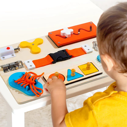 Children's Fun Busy Board: Develop Life Skills, Structural Thinking Training, Play and Learn at the Same Time